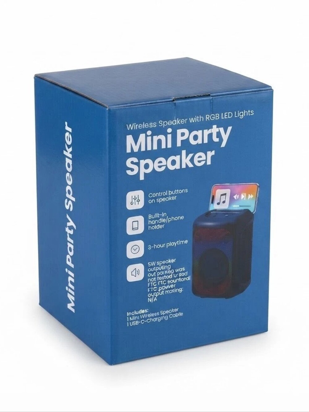 Mini Party Speaker Portable Wireless Bluetooth Speaker - Blue